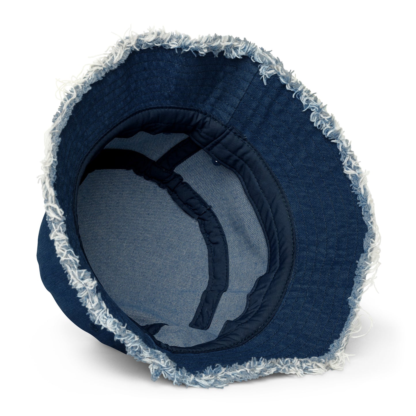 WILD Distressed denim bucket hat