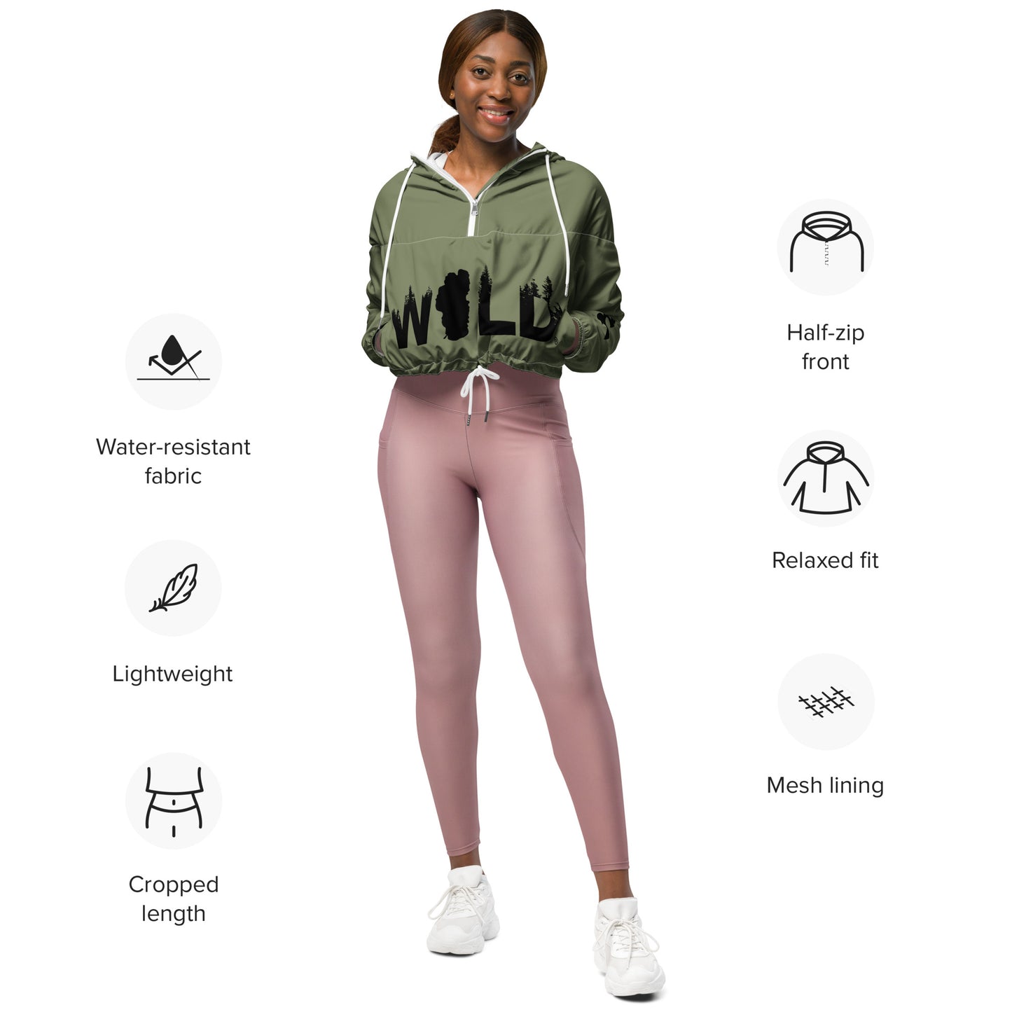 WILD™ in Tahoe by LOCAL™ Women’s cropped windbreaker